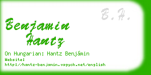 benjamin hantz business card